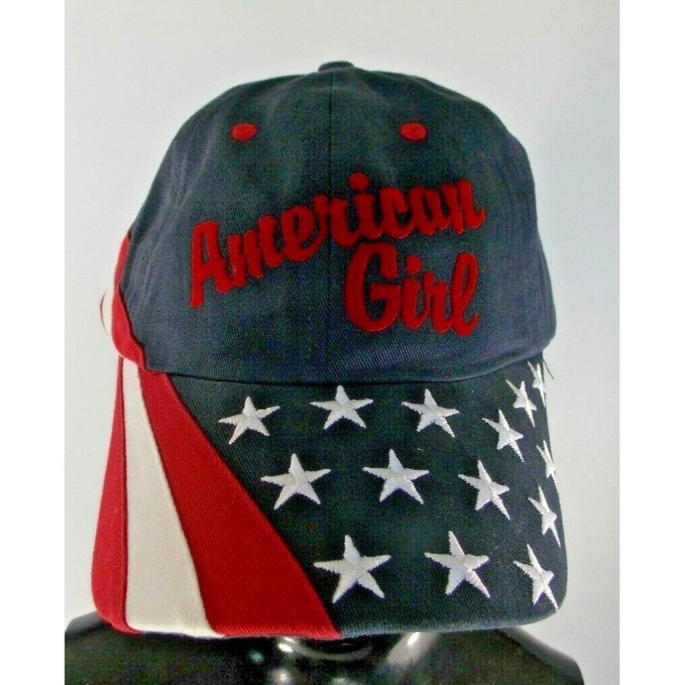 American Girl American Flag Adjustable Strap-Back Cap NWT